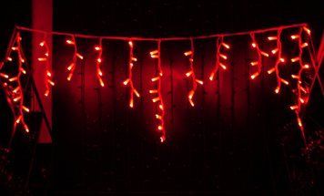Гірлянда вулична бахрома LUMION 120Led 2x0,9m 230V&nbsp;червоний IP44 статич. 2011-DE фото