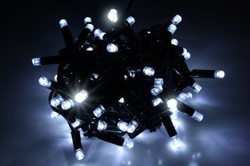 Гірлянда вулична LUMION нитка 100LED 10m 230V колір білий холодний/білий, мерехтять 10 LED IP44 EN 20501-1-DE фото