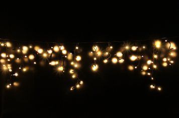 Гірлянда вулична LUMION бахрома 90LED 2x0,5m 230V білий теплий мерехтить 90LED IP44 EN 20449-DE фото