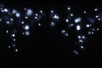 Гірлянда вулична бахрома LUMION 100Led 3x0,7m 230V&nbsp;білий/чорний IP44 статич. 2082-DE фото