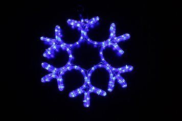 Вулична гірлянда &mdash; мотив сніжинки "Snow Flake Motif" 40x40 синій світлодіод 12LED мерехтіння біле 10705-NN фото